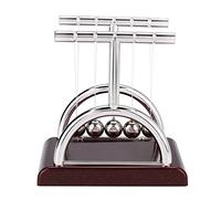 Pssopp Newton's Cradle Balance Balls Toy, Educational Science Pendulum Desk Decor for Kids and Adults, Stress Relief and Momentum Demonstration, 9.2 X 7.5 X 9 Cm