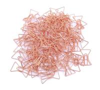 Pssopp Office Supplies Powerful Clamping Force Stainless Steel Bow Shape Paper Clips with Storage Box for School Office 100Pcs Cute Paperclips, Bow Metal Paper Clips