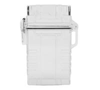 Pssopp Office Supplies Storage Tube, Plastic Clear Water Proof Mini Pocket Sized Airtight Container for Outdoor Camping Travel Emergency Storage Tube Protable Wilderness Portable (White)