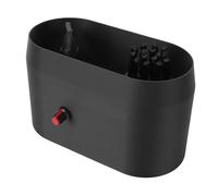 Pssopp Other Coffee Tools & Accessories Cleaner, Spill Proof Hard Bristle Portafilter Box for Home Electric Coffee Portafilter Cleaner