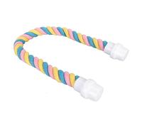 Pssopp Parrot Rope Perch, Colorful Bird Rope Perch Multipurpose Comfortable Flexible Cotton Rope for Small and Medium Parrots for Parakeets (S)