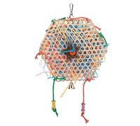 Parrot Shredding Toys Paper Strips Bird Chew Toy Woven Bamboo Bird Shredders Toy Foraging Hanging Toy for Parrot Budgie Parakeet Cockatiel Conure