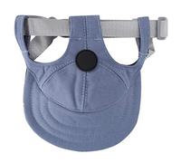 Pssopp Peaked Cap, Adjustable Strap, Adorable Ear-Eye Design, Lightweight Denim Poly Mix Pet Hat for Puppy Fashion Outdoor Sun Protection, Breathing Easy, Feeling Stylish (S)