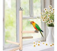 Pssopp Perch Training Stand Non- Wood Material for Lovebirds, Easy Assembly, 5 Pack Wood Stick for Bird Stand