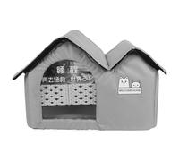Pssopp Pet Cooling House,Bite Resistant Oxford Cloth Pet Air Conditioner House with Waterproof Ice Packs Large Dog Shelter Cooling Design Cat House Pet Cave for Kitten Cat Puppy (2)
