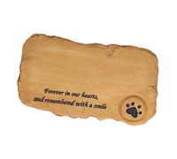 Pssopp Pet Memorial Tombstone, Weatherproof Resin Cat Garden Stone, Beautiful Cat Shape, Forever Remember Your Pet in Yard or Garden (ornamental bed Type B (supplier specification: sand color))