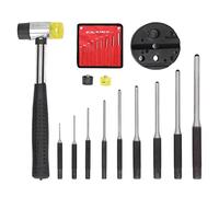 Pssopp Pin Punch Set with Hammer, Professional Roll Pin Punch Set with Soft Mallet and Storage Pouch for Precision Watch Repair Jewelry and Craft