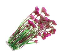 Pssopp Plastic Water Grass Ornament Artificial Corals Plant, 40cm Plastic Water Grass Ornament Real Simulation Aquarium Plant for Fish Tank Fish Tank Decoration and Landscaping Supplies (Wine Red)