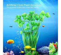 Pssopp Plastic Water Grass Ornament Artificial Corals Plant, 40cm Plastic Water Grass Ornament Real Simulation Aquarium Plant for Fish Tank Fish Tank Decoration and Landscaping Supplies (Green)