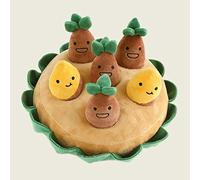 Pssopp Plush Dog Puzzle Toy for Indoor Pets Soft Material Stress Relief Treat Dispensing Snuffle Game