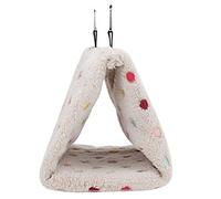 Pssopp Plush Hamster Hammock Small Pet Hanging with Hook for Parrots Birds Sugar Glider Foldable Design 2 Sizes S M (M)