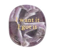 Pssopp Pocket Inspirational Motivational Stone Engraved Thumb Stone, Pocket Inspirational Motivational Crystal Encouragement Rock for Strong Women Mothers Life Adventures Gift