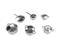 Pssopp Pots Pan Set, Various Cooking Methods Cookware Sets for Home Induction Oven Cooking Stainless Steel Pot Stainless Steel Pot Pan Set