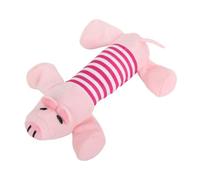 Pssopp Puppy Chew Toy, Squeaky Plush Puppy Toy, Safe for Dogs Cats Promotes Relationship Reduces Anxiety with Sound for Fun Pets (Roseate Pig)