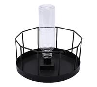 Pssopp Reptile Care Tools, Reptile Hatching Supplies Stainless Steel Automatic Water Dispenser Bearded Dragon Water Bowl for Amphibians Snake Lizard Chameleon Tortoise Feeding (Small)