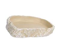 Pssopp Reptile Food Bowl, Resin Tortoise Feeding Plate, Stable Design for Aquariums & Small Reptiles