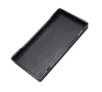 Pssopp Reptile Food Dish Square Plastic Feeding Bowl 8.1 Inch Anti Slip Low Profile Corner Design for Tortoise Lizard Gecko Chameleon Bearded Dragon Terrarium Use (Black)