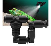 Pssopp Reptiles Fogger Mist Sprinkler Adjustable Reptile Forest Super Fogger Mist System Black Pet Cooling System for Rainforest Tank