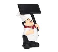 Pssopp Resin Chef Figurine Chef Statue Ornament Country Style Decorative Kitchen Decor with Glossy Edges Bright Colors for Home Kitchen Restaurant Bakery