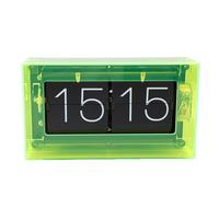 Pssopp Retro Flip Down Clock, Battery Powered Mechanical Vintage Clock Desk Decor for Family Office Desk Decoration (Fluorescent Color)