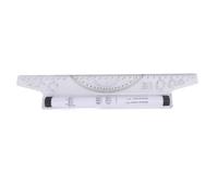 Pssopp Rolling Ruler Parallel Line Drawing Tool with Built-in Protractor for Artists Designers and Students (30cm)