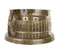 Pssopp Rome Colosseum Model, Vintage Metal Miniature Roman Colosseum Retro Bronze Ancient Architecture for Home Arts Desktop Decor