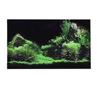 Pssopp Self-adhesive 3D Aquarium Background and Terrarium Backdrop for Fish Tank Reptile Habitat - Underwater Seafloor Water Grass PVC Wall Sticker (122 x 46cm)