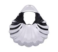 Pssopp Serving Plates/Fruit Bowls/Trays 304 Stainless Steel Wavy Edge Appetizer Plate, Party Kitchen Home Decor, For Fruit Candy Jewelry Shell Snack Tray 4.9x3.7in, Silver Seashell