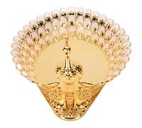 Pssopp Serving Plates/Fruit Bowls/Trays Aluminum Alloy Peacock Shape Candy Plate for Wedding Home Buffet Bar Desk Decoration Fruit Serving Tray, Bowl for (Gold)