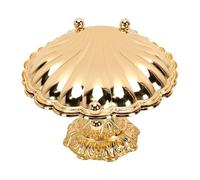 Pssopp Serving Plates/Fruit Bowls/Trays Zinc Alloy Decorative Pedestal Fruit Bowl Round Shaped Serving Bowl for Dessert Snack Kitchen Counter Home Dining Table Snacks Footed