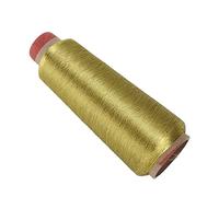 Pssopp Sewing Thread Polyester Yarn for Sewing Machine and Hand with 1 Spool Bright Colors for DIY Embroidery Crafts Household Projects (Gold)