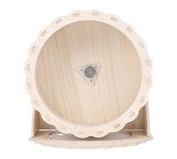 Pssopp Silent Pet Running Wheel Wooden Hamster Wheel Composite Wood Non Slip Quiet Spinning Exercise Toy for Dwarf Hamsters Gerbils Chinchillas Hedgehogs