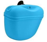 Pssopp Silicone Dog Fanny Pack Lightweight Portable Treat Pouch Large Capacity with Clamp/Holder for Pet Training (Blue #13)