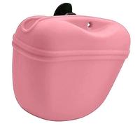 Pssopp Silicone Dog Fanny Pack Lightweight Portable Treat Pouch Large Capacity with Clamp/Holder for Pet Training (Pink)