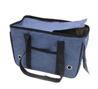 Pssopp Soft Sided Cat Carrier, 39x17x27cm Airline Approved Pet Carrier Collapsible Travel Puppy Crate for Hiking Subways Airplane Car (M Within 5kg)
