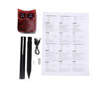 Pssopp Solar Powered Motion Light Outdoor Solar Motion Detector Alarm Light with 129dB Sound Warning Flashing , 13 Sound Effects IP55 Water Proof for Farm Terrace Barn Chicken Coop