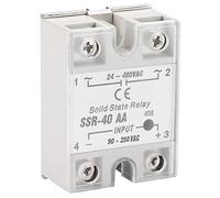 Pssopp Solid State Relay Module, Plastic Metal 40A Relay AC to AC 90 to 250VAC Input 24 480VAC Output, LED Indicator Isolation for Single Phase Control