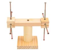 Pssopp Spinning Foraging Toy for Hamster, Pine Wood Mouses Rat Enrichment Toy Guinea Pig Interactive Food Dispenser for Rodents Mouses Syrian Gerbil Bunny