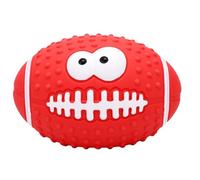 Pssopp Squeaky Dog Toy 2.5 Inch, Rugby Shape (Large)