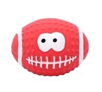 Pssopp Squeaky Dog Toy 2.5 Inch, Rugby Shape (Small)