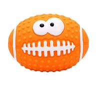 Pssopp Squeaky Dog Toy 2.5 Inch, Rugby Shape (Small)