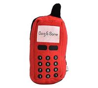 Pssopp Squeaky Plush Cell Phone Toy Dog Chew Toy Pet Chew Squeaker Toys Funny Mobile Phone Shape Interactive Toy for Dog Cat(Red)