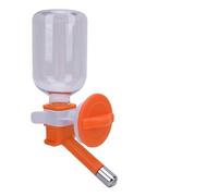 Pssopp Stainless Steel Ball Bearing Pet Water Bottle - Cage/Crate Water Drinker for Guinea Pigs, Small Animals, Dogs, Cats (Orange)