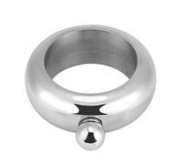 Pssopp Stainless Steel Bracelet Hip Flask 3.5oz Whiskey Flask with Funnel for Party Drinkware (Silver)