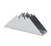 Pssopp Stainless Steel Napkin Dispenser, Triangular Napkin Holder Vertical Tissue Rack 6.7 X 2.6 X 1.8 in, Compact Table Organizer for Home Dining Tables Restaurants Hotels Coffee Shops (Silver)