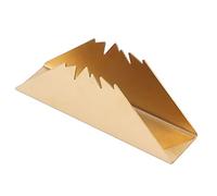 Pssopp Stainless Steel Napkin Dispenser, Triangular Napkin Holder Vertical Tissue Rack 6.7 X 2.6 X 1.8 in, Compact Table Organizer for Home Dining Tables Restaurants Hotels Coffee Shops (Gold)