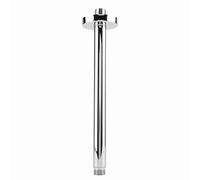Pssopp Stainless Steel Shower Arm, Universal Thread for Fixed Handheld Showerhead, Shower Head Extension, Easy Install, Modern Design, More Choices, British Standard G1/2 (10inch)