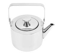 Pssopp Stainless Steel Tea Kettle, Ergonomic Teapot with Strainer, Whistling Teakettle for Induction and Gas (Small, 1L)