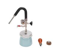 Pssopp Steam Coffee Pot, 450ml, Pressure Gage, Handcrafted | Three Hole Nozzle Makes Creamy Foam, Visible Dial Aids Beginners, 12.40in, For Home Office Camping, Baristas