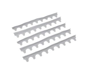 Pssopp Stove Top Stuffing 5Pcs Kitchen Stove Covers, Guard Soft Silicone Oven Fillers Cooktop Trim Kit for Countertop Protection Nan (Grey)